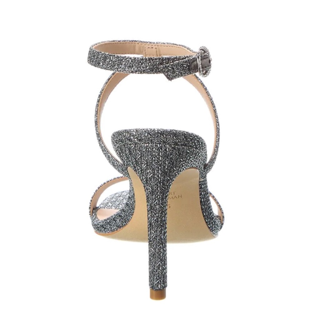 Stuart Weitzman Crystal Buckle 95 Glitter Sandal - Picture 3 of 8